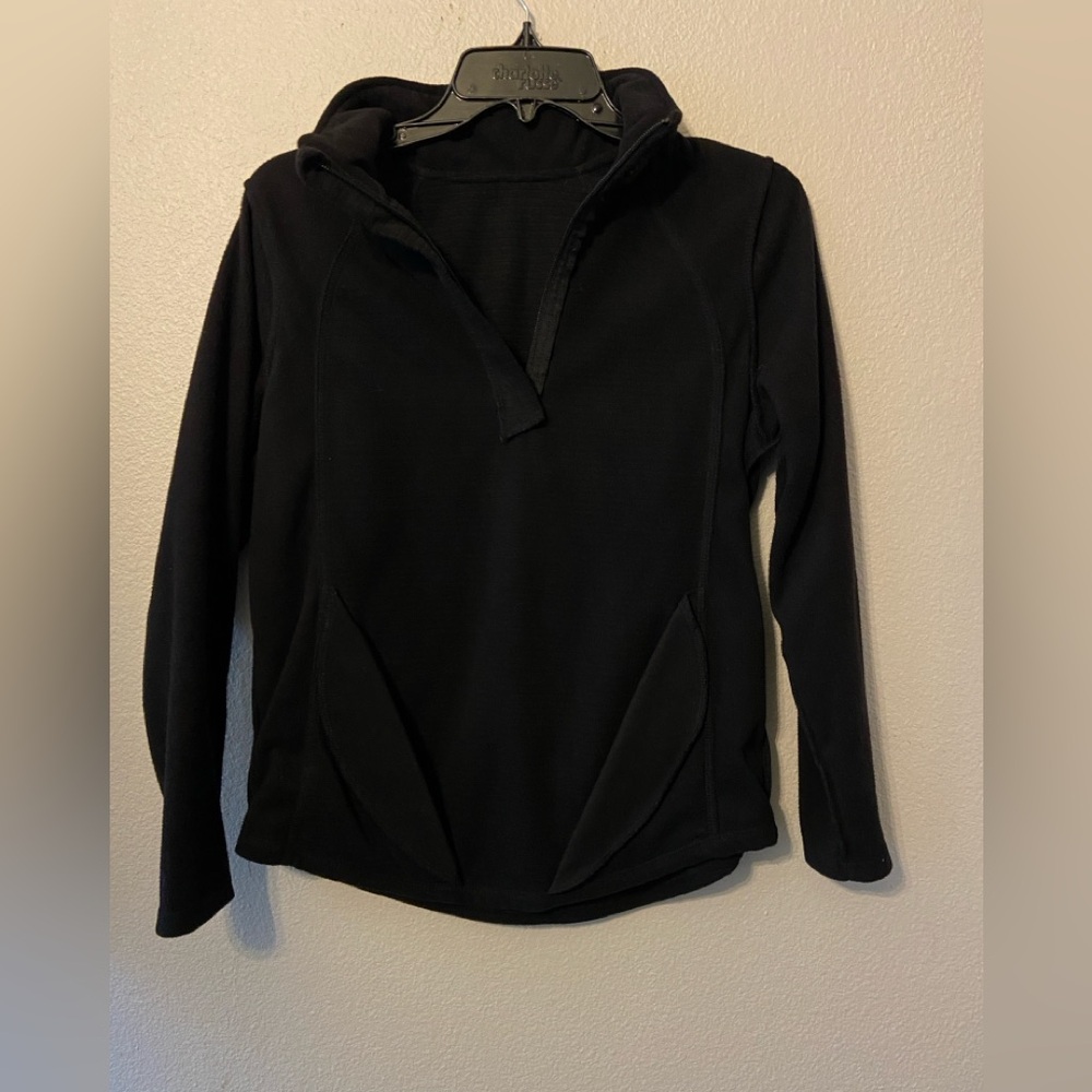 St. John’s Bay Black 1/4 Zip Pullover With Pockets  Size Small Petite - Picture 5 of 9